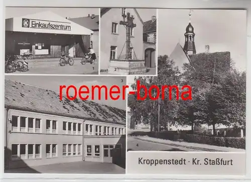 72648 Mehrbild Ak Kroppenstedt Kr. Staßfurt Einkaufszentrum u.a. um 1970