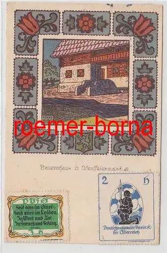 72689 Künstler Ak Bauernhaus Obersteiermark Deutschnat. Verein f. Österreich1919