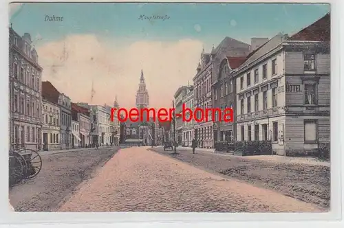 72693 Ak Dahme Hauptstrasse mit Hotel und Geschäften um 1910