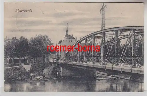 72700 Ak Elsterwerda Vue de la ville avec pont 1911