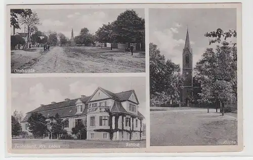 72734 Multi-image Ak Tucheband Krs. Lebus Dorfstraße, Château, église vers 1930