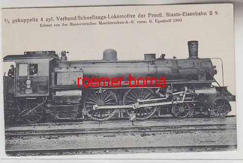 72749 Ak Hanomag vapeur Locomotive Preussische Staats Eisenbahn S 9 vers 1920