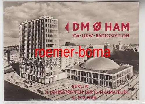 72773 Ak comme carte QSL Berlin 3ème rencontre annuelle des radioamateurs 1966