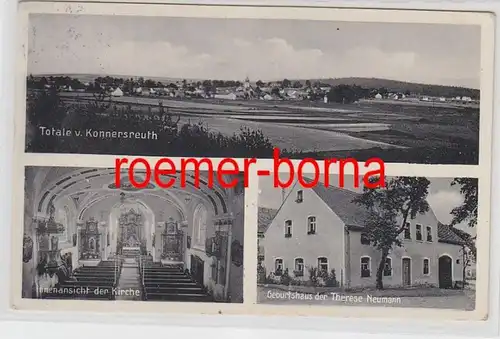 72808 Multi-image Ak Konnersreuth Totale, Maison de naissance Therese Neumann, Eglise 1932