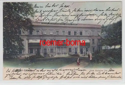 72819 Ak Baden-Baden Hotel Badischer Hof 1911