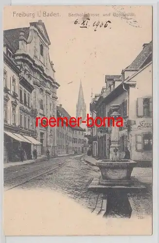72820 Ak Freiburg in Baden Bertholdstraße und Universität 1905