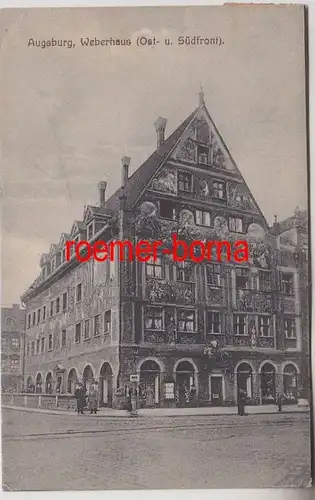 72846 Ak Augsbourg Weberhaus (Fronts Est et Sud) 1922