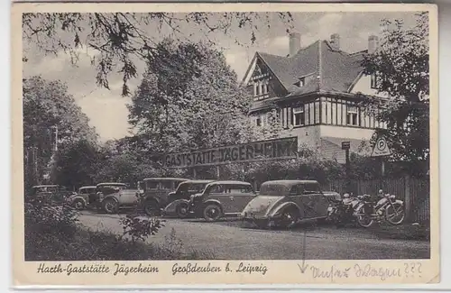 72975 Ak Großdeuben bei Leipzig Harth Gaststätte Jägerheim 1940