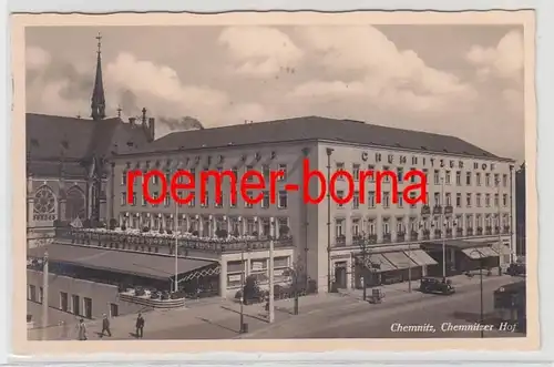 73034 Foto Ak Chemnitz Chemnitzer Hof 1938