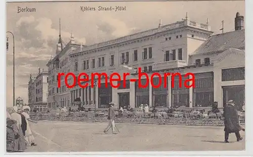 73051 Ak Borkum Köhlers Strand Hotel um 1913
