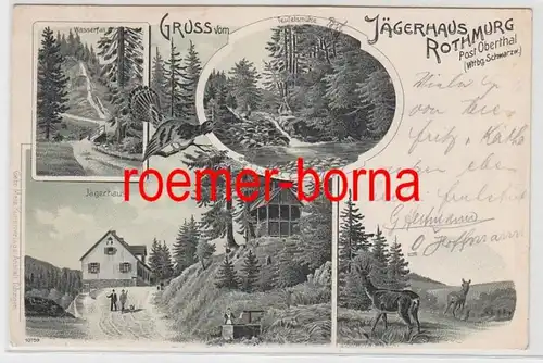 73058 Multi-image Ak Salutation de la maison de chasseur Rothmurg Schwarzwald 1910