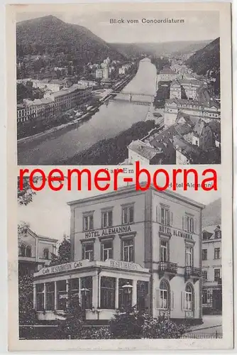 73093 Mehrbild Ak Bad Ems Hotel Alemannia um 1920