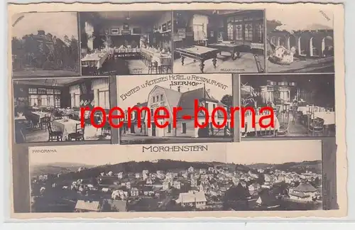 73104 Mehrbild Ak Morschenstern Smržovka Hotel & Restaurant 'Iserhof' um 1930
