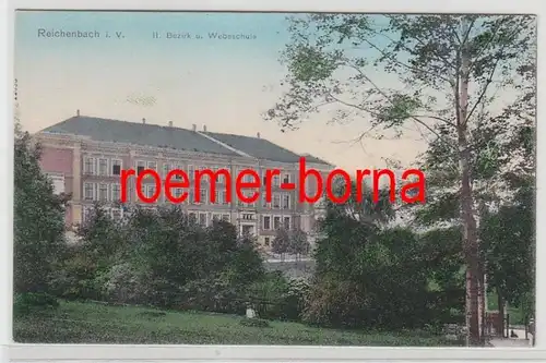 73126 Ak Reichenbach i.V. 11.Bezirk- und Webeschule um 1910