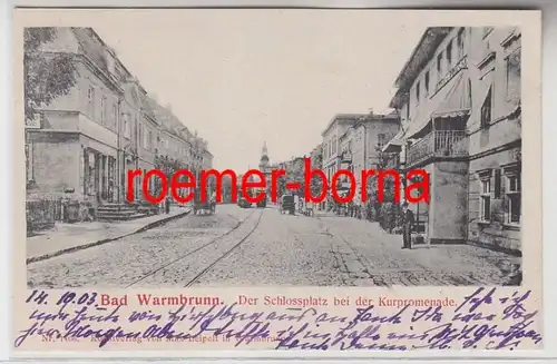 73175 Ak Bad Warmbrunn Cieplice Slaskie-Zdrój Schlossplatz 1903