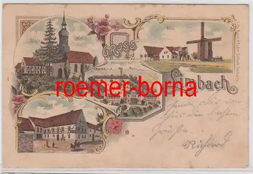 73215 Ak Lithographie Gruss aus Limbach Windmühle, Gasthof usw. 1902