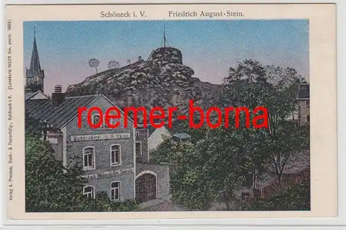 73228 Ak Schöneck i.V. Buchdruckerei und Friedrich August Stein um 1910