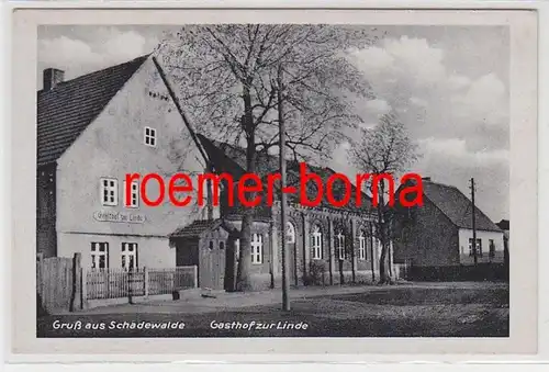 73311 Ak Salutation de Schadewalde Gasthof au Tilleul vers 1940