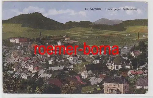 73318 Ak Böhmisch Kamnitz Ceská Kamenice Blick gegen Sattelsberg um 1910