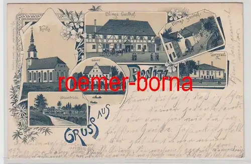 73389 Mehrbild Ak Gruß aus Ponitz Gasthof usw. 1899