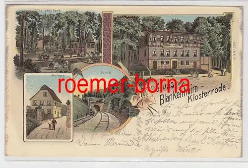 73432 Ak Lithographie Gruss aus Blankenheim Klosterrode 1899