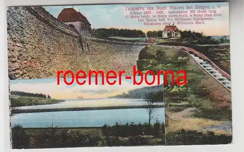 73463 Ak Talsperre der Stadt Plauen bei Bergen im Vogtland um 1910