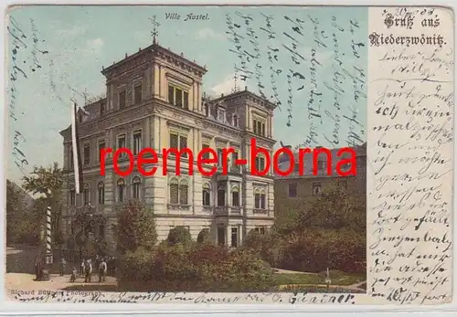 73489 Ak Gruss aus Niederzwönitz Villa Austel 1903