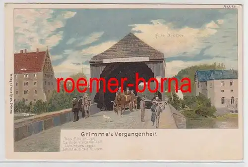 73499 Künstler Ak 'Grimma's Vergangenheit' alte Brücke um 1900