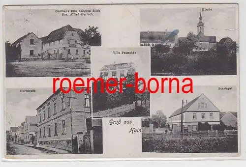 73507 mehrbild Ak Gruß aus Hain Gasthaus, Staatsgut, Villa, Dofstraße 1918