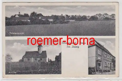 73513 Mehrbild Ak Dittmannsdorf bei Borna Bäckerei, Kirche usw. um 1920