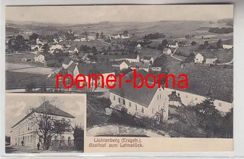 73535 Mehrbild Ak Lichtenberg Erzgebirge Gasthof zum Lehnstück 1913