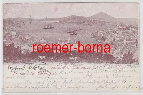 73578 Ak Uns Saluto da Lussinpiccolo Mali Lošinj col Monte Calvario 1906