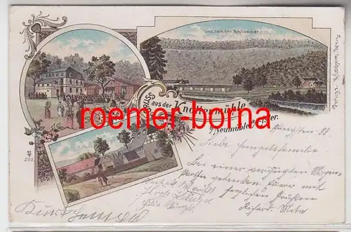 73671 Ak Lithographie Salutation du moulin à nodules près de Neumühle an der Elster 1899