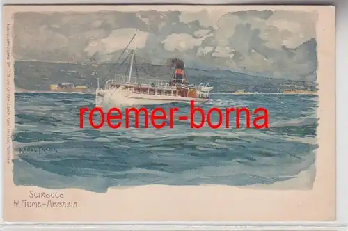 73714 Künstler Ak Scirocco b. Fiume-Abbazia um 1900