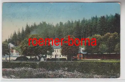 73781 Ak Rautenkranz i.V. Gasthof und Pension Fischerhütte 1914