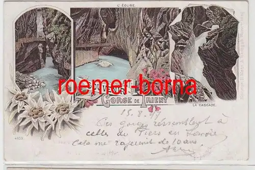 73821 Ak Lithographie Souvenir de la Gorge de Trente 1897