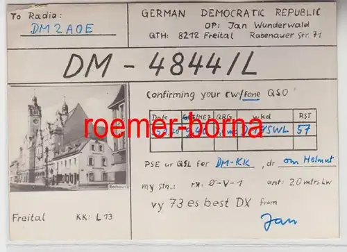 73849 QSL Karte Funker Funkamateur DDR Freital DM-4844/L 1970