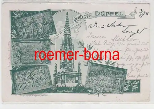 73867 Ak Lithographie Gruss aus Düppel Dybbøl Dänemark 1902