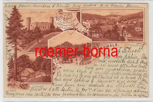73881 Ak Lithographie Gruss de Hohwald près de Barr en Alsace 1901