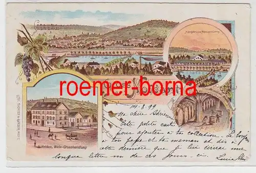 73900 Ak Lithographie Salutation de Novéant-sur-Moselle 1899
