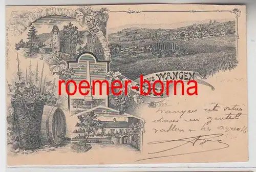 73905 Ak Lithografie Gruss aus Wangen 1897