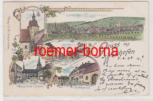 73908 Ak Lithographie Salutation de Westhofen 1898