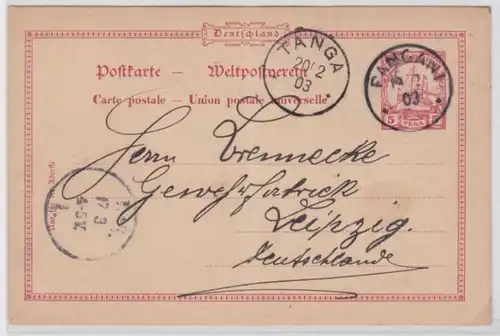 73928 Ganzsachen Ak Pangani Tanga Deutsch Ostafrika 1903