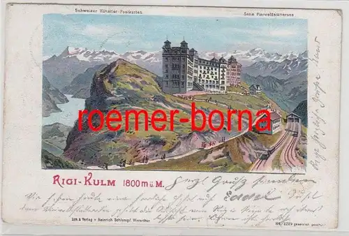 73939 Ak Lithographie Rigi-Kulm 1800 Ü.M. Suisse 1903