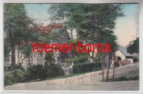 73959 Feldpost Ak Bückeburg Forsthaus Harrl 1911