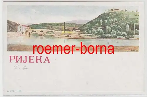 74016 Ak Lithographie Rijeka Fiume in Kroatien um 1900