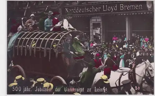 74037 teilkolorierte AK 500 jähriges Jubiläum der Universität Leipzig 1909