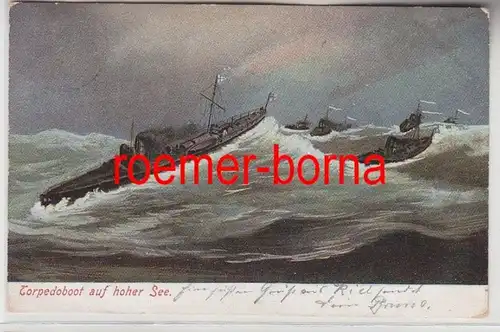 74806 Ak Torpilloboat en haute mer 1906