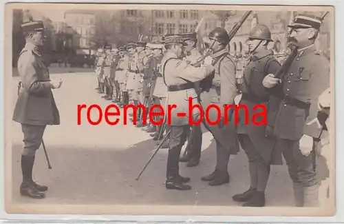 74909 Photo Ak équipage de la Rhénanie par les Français 1918