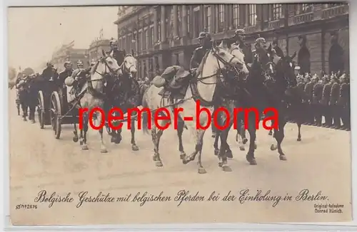 74917 Ak canons belges lors de l'escale à Berlin 1914